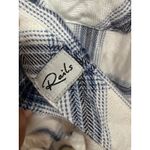 Rails  Shirt Small Hunter Plaid Flannel Button Up White Blue Coal Coastal Cozy Photo 8