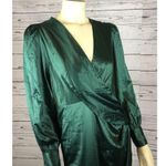 Glamarker green sexy deep V neck long side slit, long sleev dress size large Photo 5