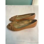 Naturalizer  Brown Leather Low Wedge Peep Toe Shoes 7W Bin2 Photo 3