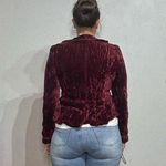 Lulumari  Burgundy Vintage Velvet Jacket Sz L NWT Photo 10