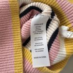 frame denim Frame Baja Stripe Cotton and Cashmere Rib Knit Midi T Shirt Dress Photo 7