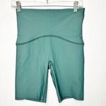 Athleta  Sage Green Bike Shorts Womens High Waist Nylon / Spandex Sz 6 Photo 0