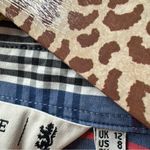 Pringle Long Sleeve Collared Midi Dress Button Up Shirtdress Plaid US 8 Blue Photo 8