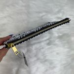 Forever 21 Black White Geometric Print Pencil Pen Case Makeup Bag Gold Zipper Pouch NWT Photo 6