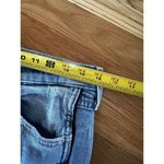 AMO Jeans Size 30/26 Twist Sweet Cheeks Cropped Piping Velvet Stripe Split Hem‍ Blue Photo 9