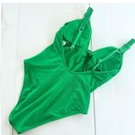 Sanctuary  Swim NWT Terry One Piece Kelly Green‎ Size large high leg Photo 2