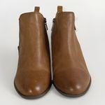 Lucky Brand Basel Bootie Side Zip Ankle Boots Brown Toffee Leather Women's 7M Photo 2
