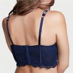Victoria's Secret Victoria’s Secret Dream Angels Unlined Embroidered Lace Up Top M Medium B Navy Photo 1