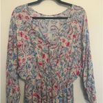 Aura NWT  Boho Floral Tassel Mini Dress Photo 4