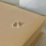 Petite Pearl Stud Earrings Vintage “Loren” Elegant Classic Style Minimal Pearlcore White Photo 2