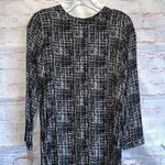 Neuw shift Womens Medium 10 Black White Tunic Cropped Sleeves dress Keyhole Photo 1