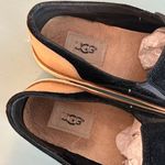 UGG  Women's Adley Perforated Slip-On Sneaker Size 8 Suede Black and Tan Preppy Photo 9