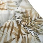 Allison Taylor  100% Linen High Rise Tan White Tropical Leaf Palm Capri Pants 6 Photo 5