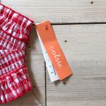 Colsie NWT Women's Red Gingham Woven Bandeau Bralette Size XS Photo 3