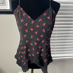 AQUA ‎ cami tank black floral Photo 3