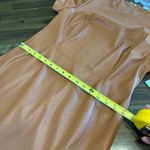 Calvin Klein  Camel Tan Faux Leather Dress Caramel Mocha Expresso 10 Vegan Photo 8