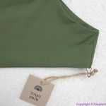 NEW Free People x Toast signature one‎ shoulder bikini top in dark green, L Green Size L Photo 4