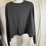 Reebok 3X 22-24W Womens Black Long Sleeve Camo Logo Crop Top Sweatshirt Photo 2