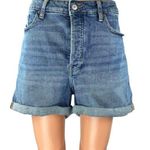 Old Navy OG Straight Women's Blue High Rise Cuffed Denim Jean Shorts Size 14 Photo 0