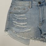American Eagle  Outfitter High Rise Festival Frayed Distressed Denim Short Short Photo 2
