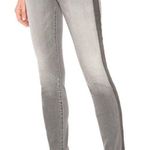 MOTHER Denim Mother Grey The Swooner Supermoon Stripe Jeans Photo 1