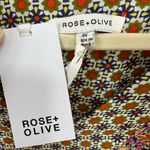 Rose + Olive  ditsy floral peasant blouse. Sz 1 X colorful, lightweight NWT Photo 2