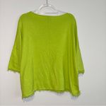 Joseph Ribkoff  Soft Knit Poncho Sweater with‎ Fringes 4204 keylime green XS/S Photo 2