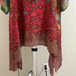 Johnny Was NWOT  Flower Rayon Amazing Tie Tunic Dress SHIRT Blouse Top M Photo 4