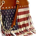 American flag fringe cross body bag Red Photo 4