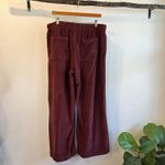 American Eagle AE Burgundy Red Soft Corduroy Drawstring Waist Wide Leg Pants Size Large Photo 3