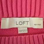 Ann Taylor  LOFT Pink Knit Boat Neck Puff Sleeve Pullover Sweater Blouse Top XXS Photo 2