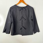 Imperial Black Bow Tie Back Top Size Medium Photo 1