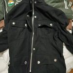 Lauren Ralph Lauren S Military Cargo Jacket in Black Silver Photo 4