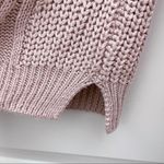 Pull & Bear  Light Pink Cable Knit Chunky Sweater Small Photo 6