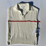 Michael Stars Torrance Collar Sweater Vest color chalk women’s x small Photo 4
