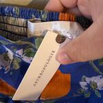 Anthropologie Corey Lynn Calter Blue Citrus Floral Smocked Romper XL Photo 3