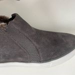 Toms Sneaker Bryce High Top Slip-On Bootie Suede Leather Fur Trim Comfort Grey Photo 7