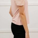 Mittoshop  rock on puff sleeve top blush pink size small Photo 1