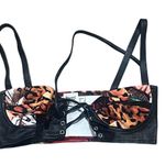 Princess Polly Women's Multicolor Lace Up Crop Tank Top Black Size 2 Photo 1