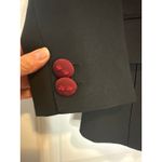 Smythe Black Mini Double Breasted Blazer Red Buttons Tailored Jacket Size 2 Photo 6