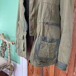 Joseph Greco JKT Jakett New York Mixed Media Leather Trim Utility Jacket Sz M Green Size M Photo 4