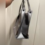Neiman Marcus NWOT‎  Silver- Gray Leather Tote Bag Photo 5