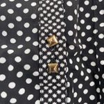 ZARA  Basic Women's Polka Dot V Neck Long Sleeve Blouse Black‎ White Size Small Photo 6