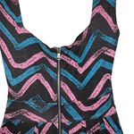 Marc by Marc Jacobs  Chevron Print A-line Silk Blend Pleated‎ Dress NWOT Size S Photo 6