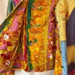 Vintage Sandy Starkman Floral Embroidered Art To Wear Cardigan Green Photo 2