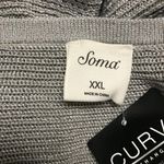 Soma  Kimono Shiny Silver Knit Pullover - Size XXL Photo 2