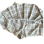 Cotton Candly pleated medium mini skirt baby blue, pastel yellow & white plaid​ Blue Photo 4