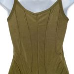 Free People FREE‎ PEOPLE INTIMATELY Ribbed Corset Army Green Sleeveless Bodysuit NWOT Small Photo 5