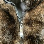 Gallery  | Faux Fur Reversible Vest Black Brown Modacrylic Blend Full Zip Large Photo 6
