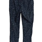 J Jill Navy with Dusty Blue Flowers Stretch Pull On Pants/Leggings Size Size 6 Photo 1
